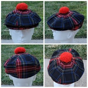 Vtg Shandon Irish Plaid Newsboy Cap